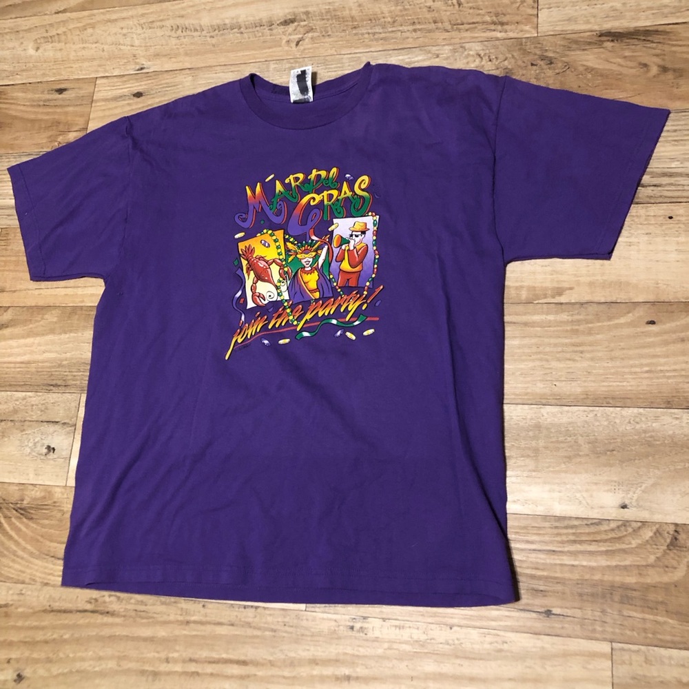 Vintage Purple Mardi Gras Graphic T-Shirt